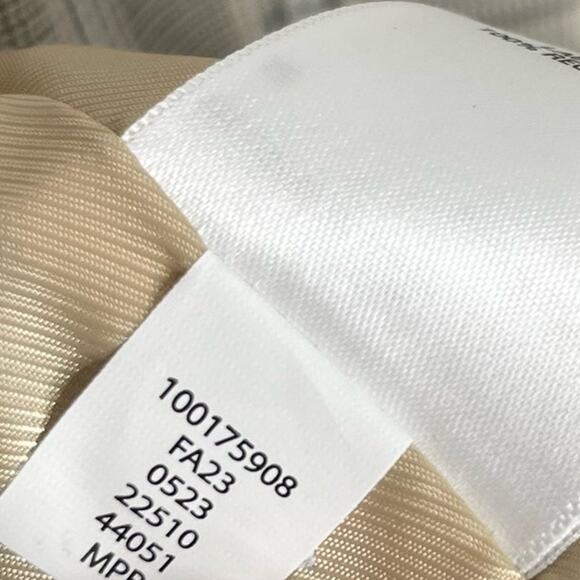 On 34th Women Single Button Front Blazer 14 Beige Plaid Academia Casual Workwear - Picture 12 of 12